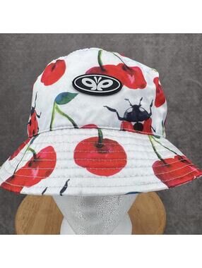 Petals And Peacocks Bucket Hat Womens One Size Multicolor Ladybug Cherry